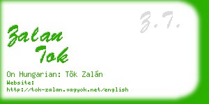 zalan tok business card