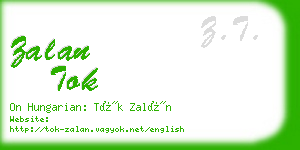 zalan tok business card